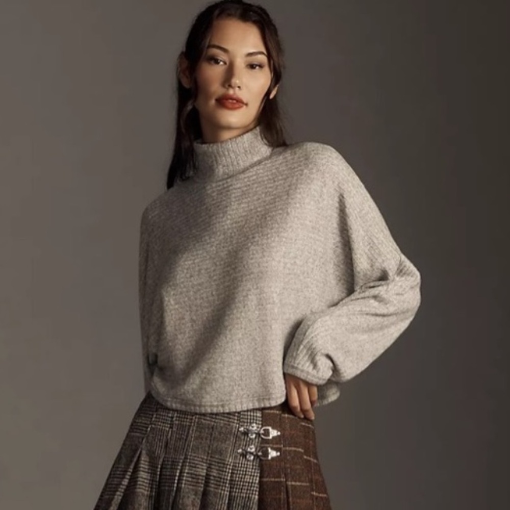 Anthropologie Pilcro Cozy ribbed turtleneck batwing pullover